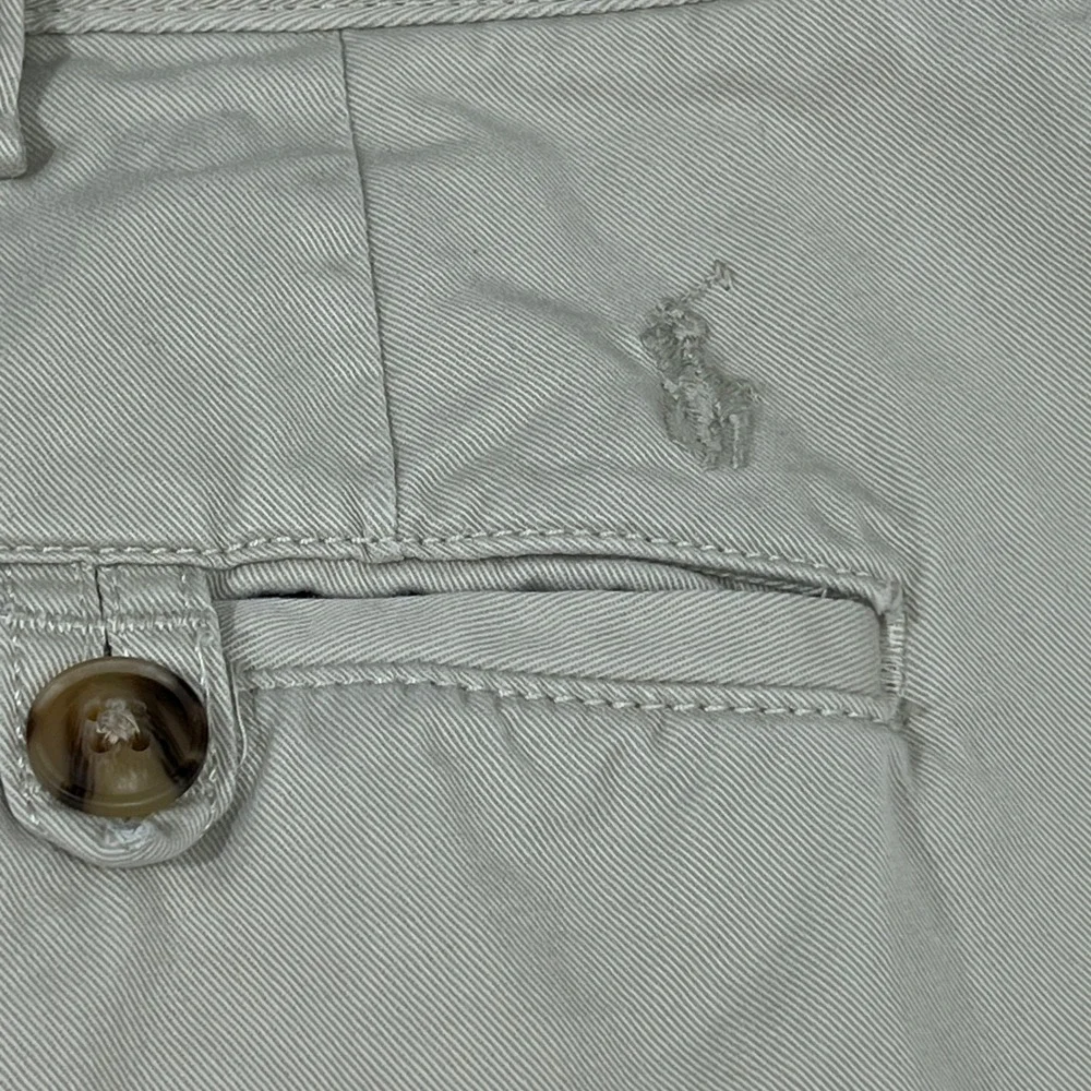 Polo Ralph Lauren Mens 36 Beige Tan Stretch Classic Chino Shorts Cotton Twill